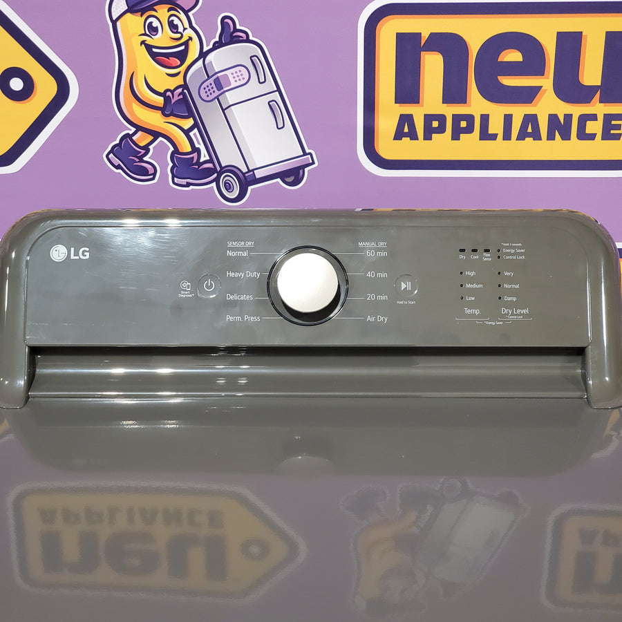 LG 7.3 cu. ft. Ultra Large High Efficiency Electric Dryer in Monochrome Grey 24SD13 - DLE6100M - Scratch & Dent (Minor)