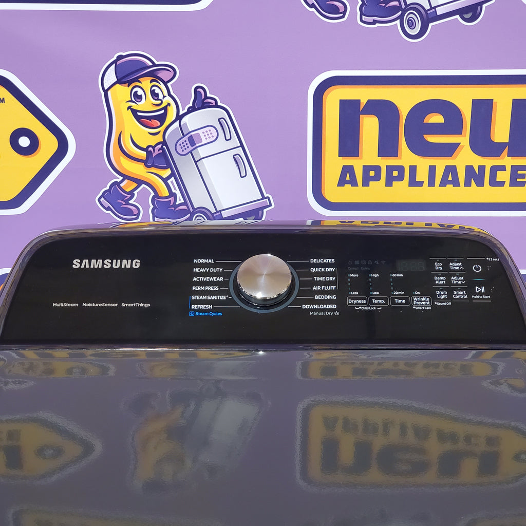 Samsung 7.4 Cu. Ft. Smart Electric Dryer with Steam Sanitize+ in Black 5SD258 - DVE55CG7100V - Scratch & Dent (Minor)