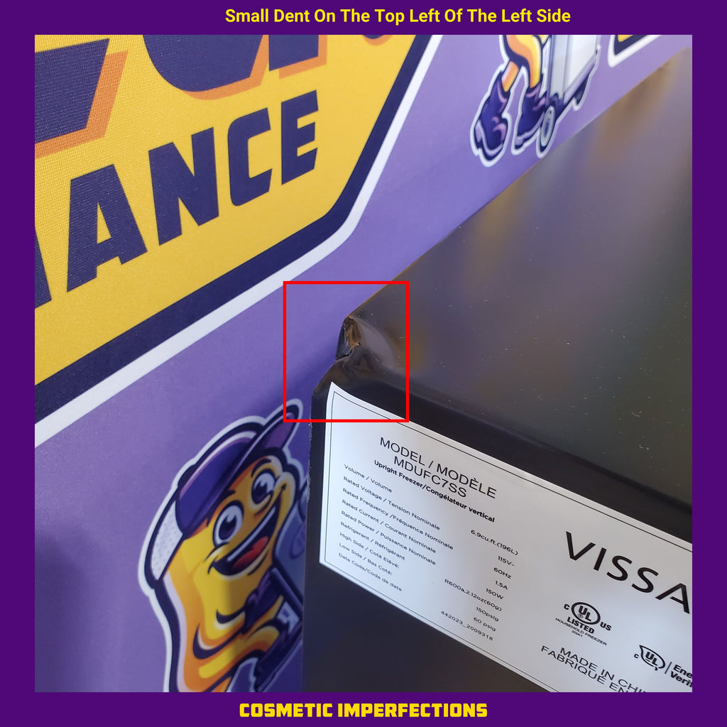 Pictures of Vissani 7.1 cu. ft. Manual Defrost Convertible Upright Freezer in Stainless Steel Look MDUFC7SS4 - Scratch & Dent (Minor) - Neu Appliance Outlet - Discount Appliance Outlet in Austin, Tx