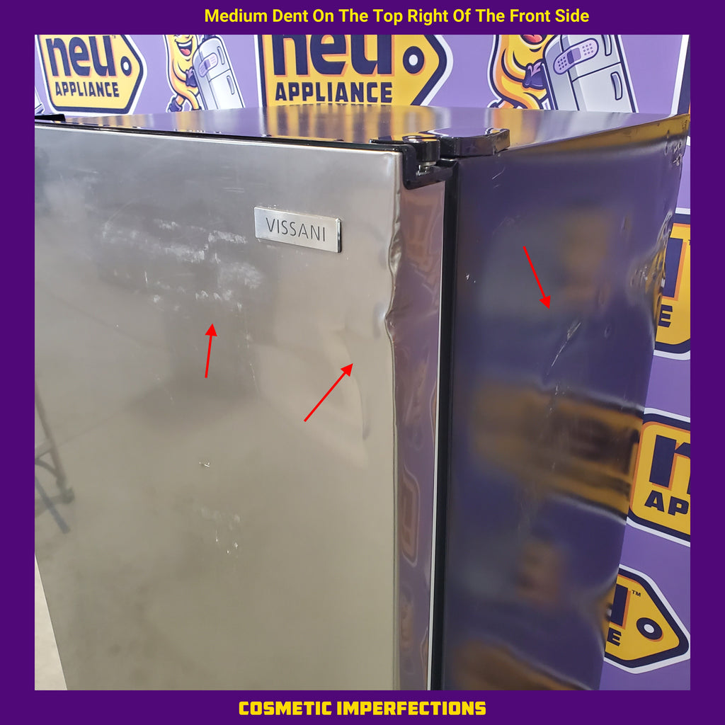 Pictures of 7.1 cu. ft. Manual Defrost Convertible Upright Freezer in Stainless Steel Look MDUFC7SS4 - Scratch & Dent - Moderate - Neu Appliance Outlet - Discount Appliance Outlet in Austin, Tx