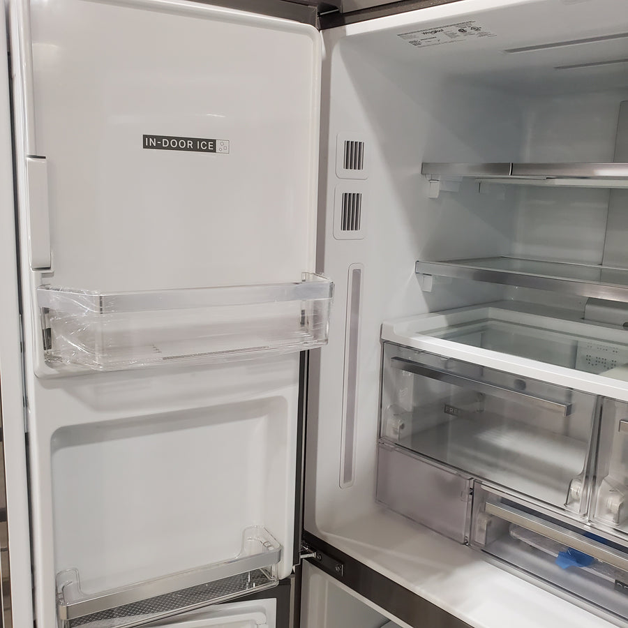 Whirlpool Stainless Steel Counter Depth 4 Door French Door Refrigerator with Ice Maker in Door and Triple Evaporation System 30131SD2 - WRQC7836RZ - Open Box