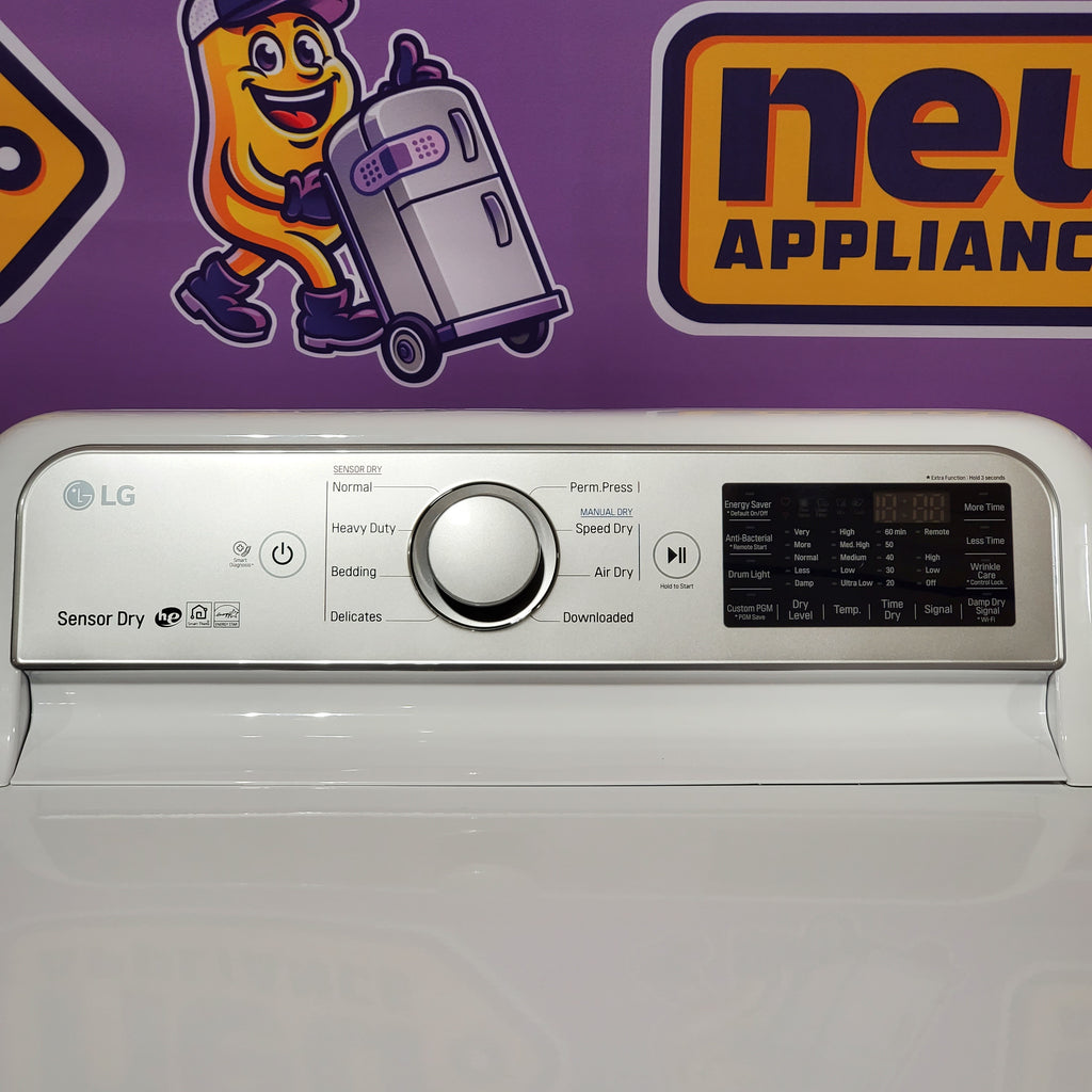 LG 7.3 cu. ft. Ultra Large Capacity Smart Wi-Fi Enabled Electric Dryer with Sensor Dry Technology DLE7300WE - Certified Refurbished