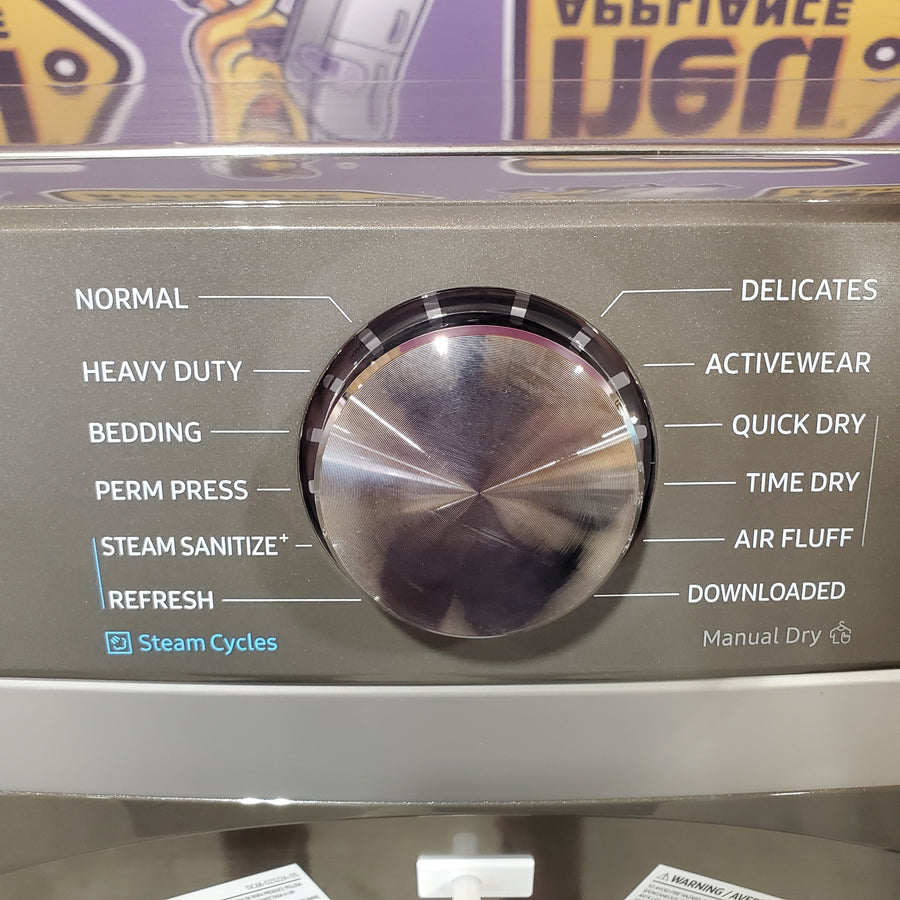 Samsung 7.5 cu. ft. Front Load Electric Dryer with Steam 22131SD77 - DVE45B6300P - Scratch & Dent (Minor)