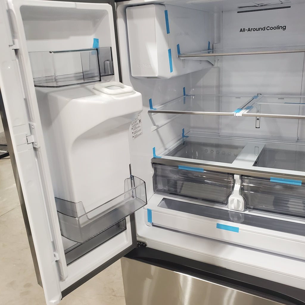 Pictures of Samsung Stainless Steel 31 cu. ft. Mega Capacity 3-Door French Door Refrigerator with External Water and Ice Dispenser RF32CG5B10SR - Scratch & Dent - Minor - Neu Appliance Outlet - Discount Appliance Outlet in Austin, Tx