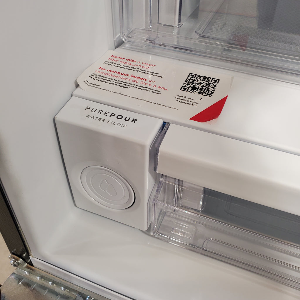 Pictures of Black Stainless Steel ENERGY STAR Frigidaire 27.8 cu. ft. 3 Door French Door Refrigerator with Exterior Water and Ice Dispenser FRFS2823AD - Scratch & Dent - (Minor) - Neu Appliance Outlet - Discount Appliance Outlet in Austin, Tx