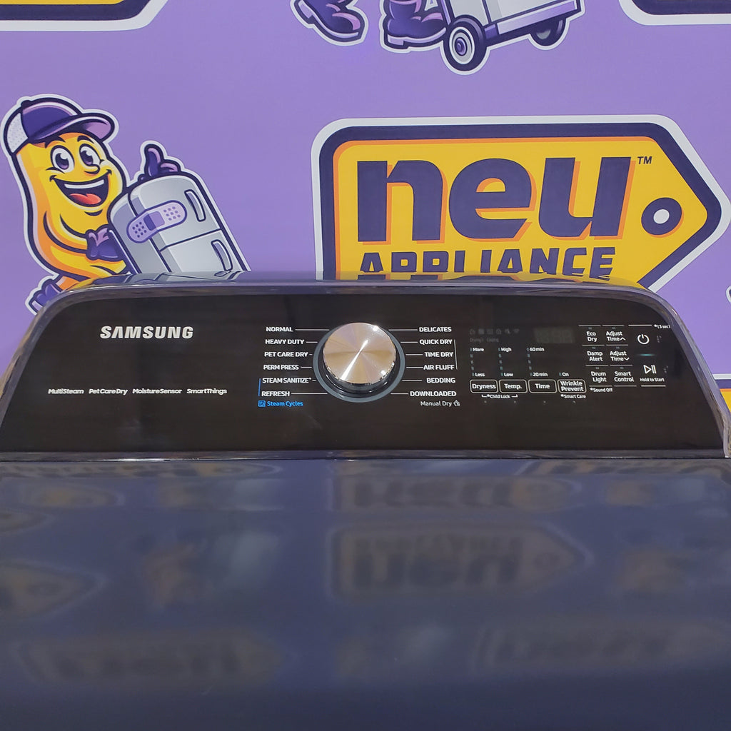 Pictures of Samsung 5.4 cu. ft. Smart Top Load Washer with Pet Care Solution and Super Speed Wash WA54CG7150AD - Open Box and 7.4 cu. ft. Smart Vented Electric Dryer with Pet Care Dry and Steam Sanitize+ 16040 - DVE54CG7150D - Scratch & Dent (Minor) - Neu Appliance Outlet - Discount Appliance Outlet in Austin, Tx