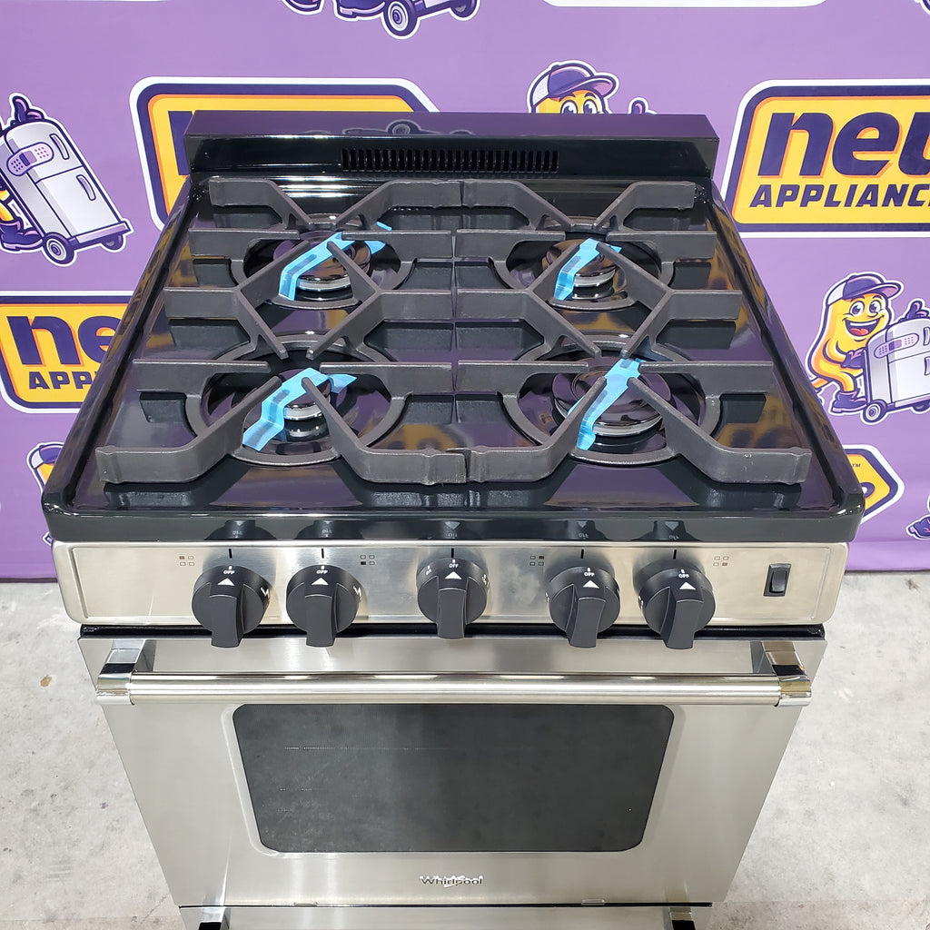 Pictures of Whirlpool 24-inch Freestanding Gas Range with Sealed Burners in Stainless Steel WFG500M4HS - Scratch & Dent (Minor) - Neu Appliance Outlet - Discount Appliance Outlet in Austin, Tx