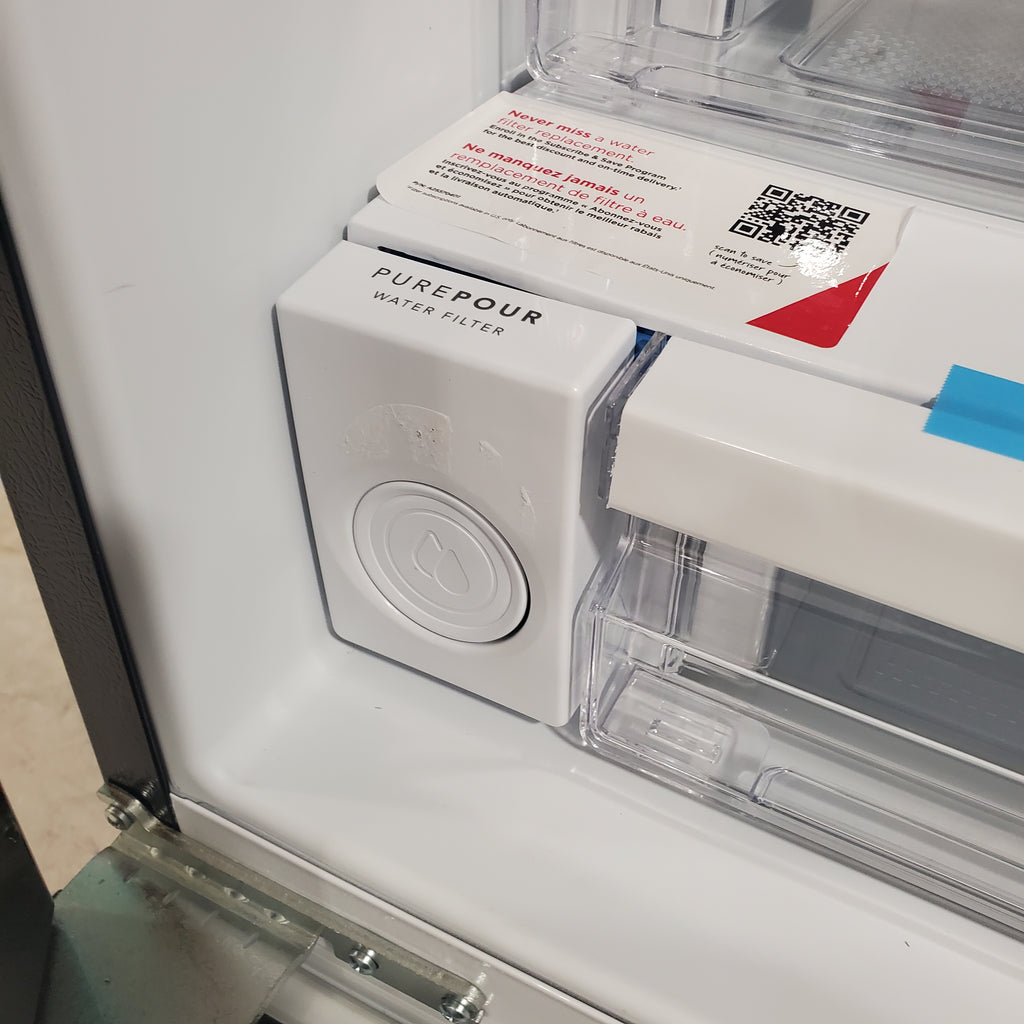 Pictures of Black Stainless Steel ENERGY STAR Frigidaire 27.8 cu. ft. 3 Door French Door Refrigerator with Exterior Water and Ice Dispenser FRFS2823AD - Scratch & Dent - Minor - Neu Appliance Outlet - Discount Appliance Outlet in Austin, Tx