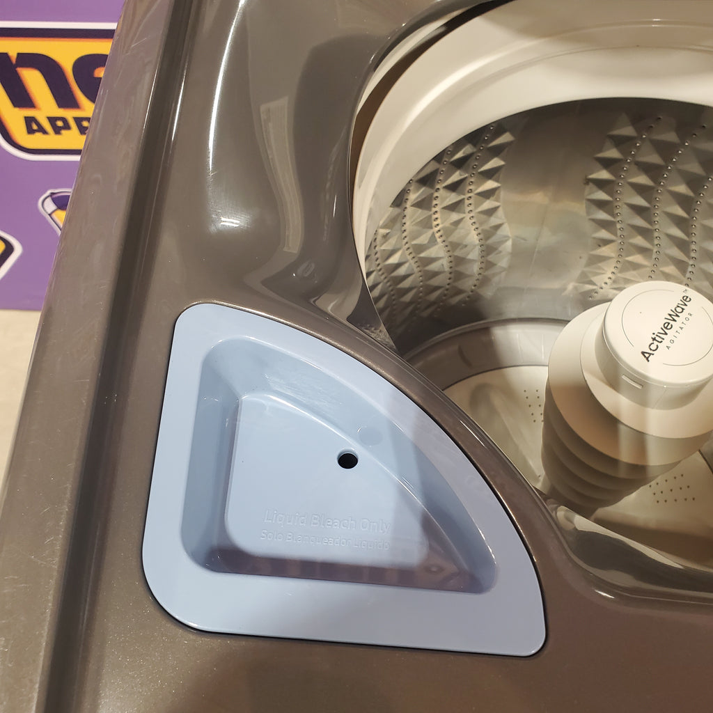 Pictures of Samsung 4.4 cu. ft. Top Load Washer with ActiveWave™ Agitator and Active WaterJet in Platinum 1CR03121 - WA44A3405AP - Certified Refurbished - Neu Appliance Outlet - Discount Appliance Outlet in Austin, Tx
