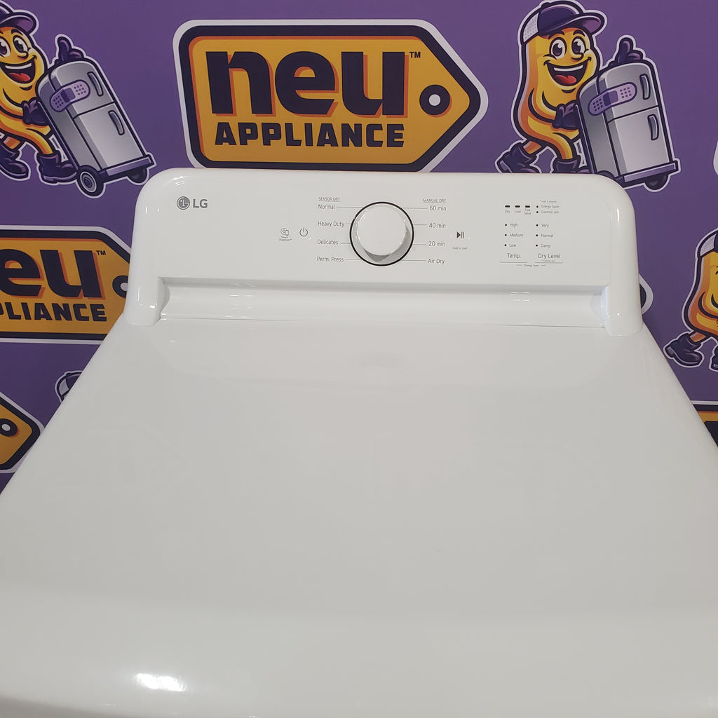 Pictures of ENERGY STAR LG 4.1 cu. ft. Top Load Washing Machine with 4-Way Agitator WT6105CW and ENERGY STAR LG 7.3 cu. ft. Electric Dryer with Smart Diagnosis DLE6100W - Scratch & Dent (Minor) - Neu Appliance Outlet - Discount Appliance Outlet in Austin, Tx
