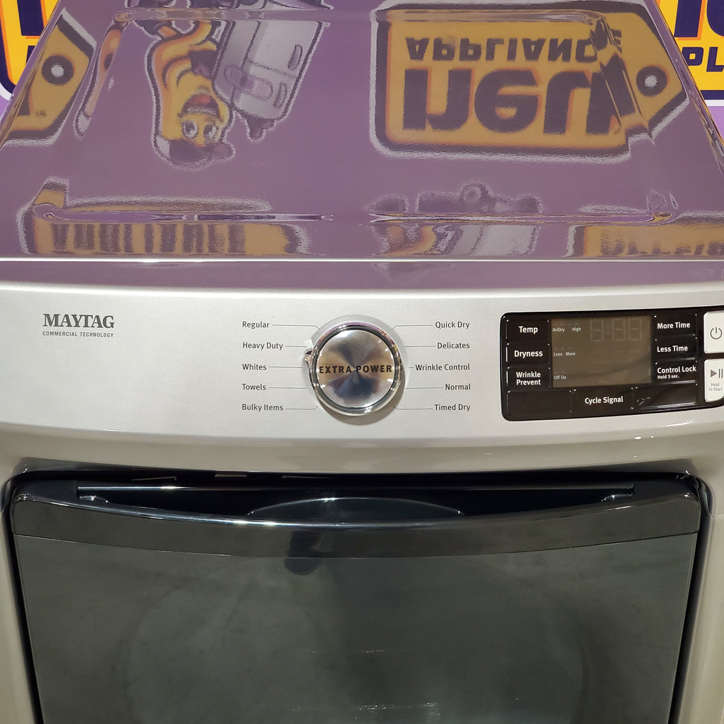 Maytag 4.5-cu ft High Efficiency Stackable Steam Cycle Front-Load Washer MHW5630HC - Scratch & Dent (Minor) and Maytag 7.3-cu ft Stackable Vented ENERGY STAR Electric Dryer 16059 - MED5630HC - Scratch & Dent (Minor)