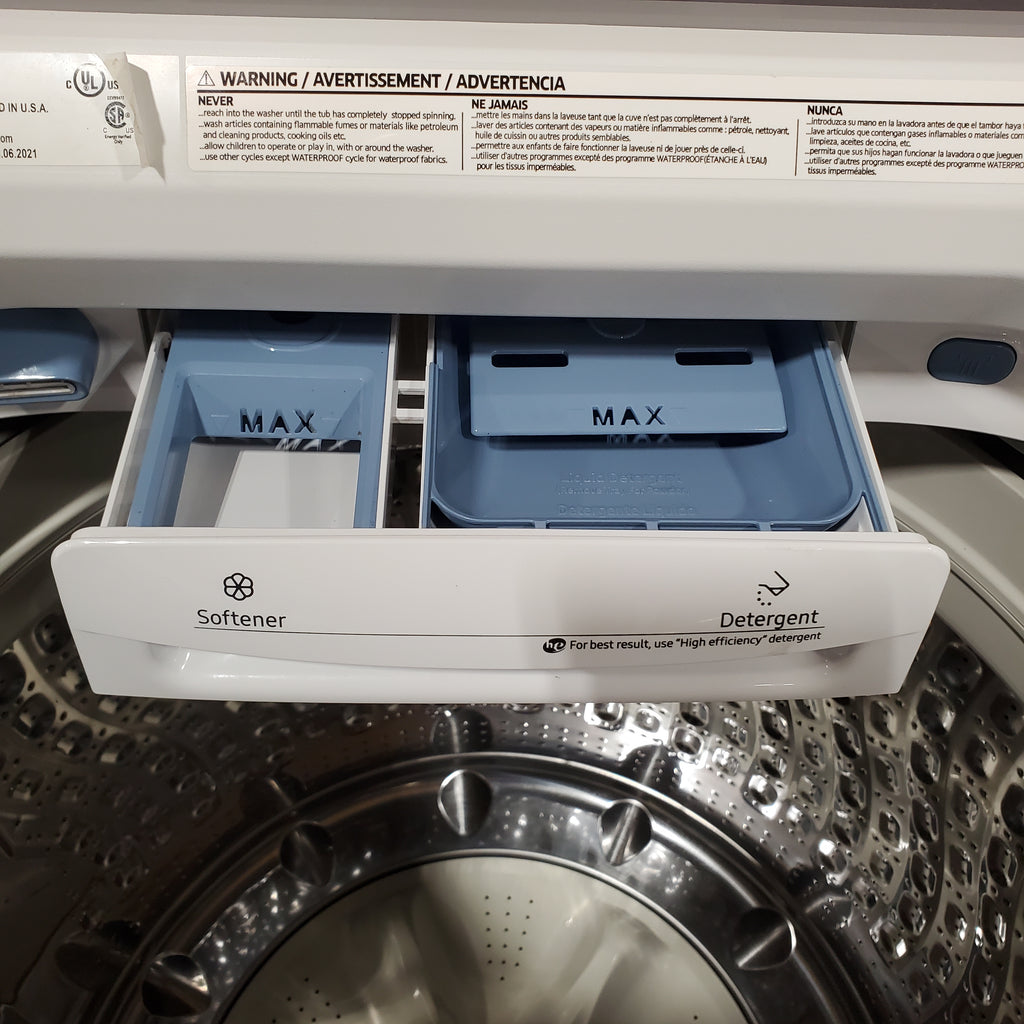 Pictures of Samsung ENERGY STAR 5.0 cu. ft. Top Load Washing Machine with Active Water Jet 1CR04048 - WA50R5200AW - Certified Refurbished - Neu Appliance Outlet - Discount Appliance Outlet in Austin, Tx