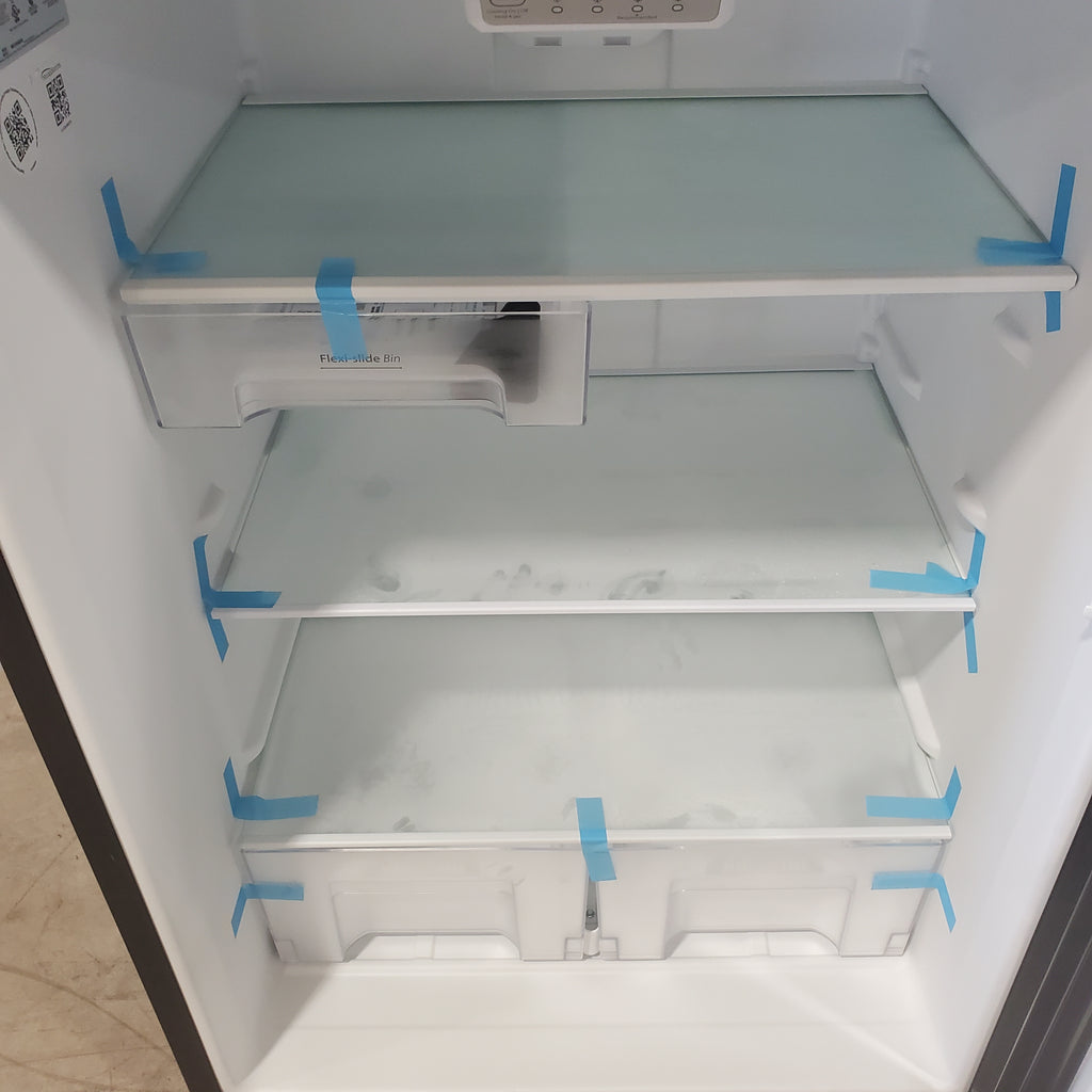 Pictures of Whirlpool 18.2-cu ft Top-Freezer Refrigerator with Ice Maker (Black)-WRT318FMDB-Scratch and Dent(Moderate) - Neu Appliance Outlet - Discount Appliance Outlet in Austin, Tx