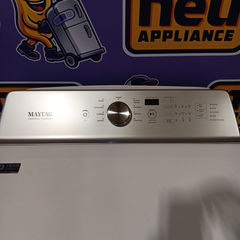 Pictures of Maytag Large Capacity Electric Dryer with Rapid Dry Cycle and IntelliDry® Sensor – 7.4 cu. ft. MEDB765FW - Scratch & Dent (Minor) - Neu Appliance Outlet - Discount Appliance Outlet in Austin, Tx