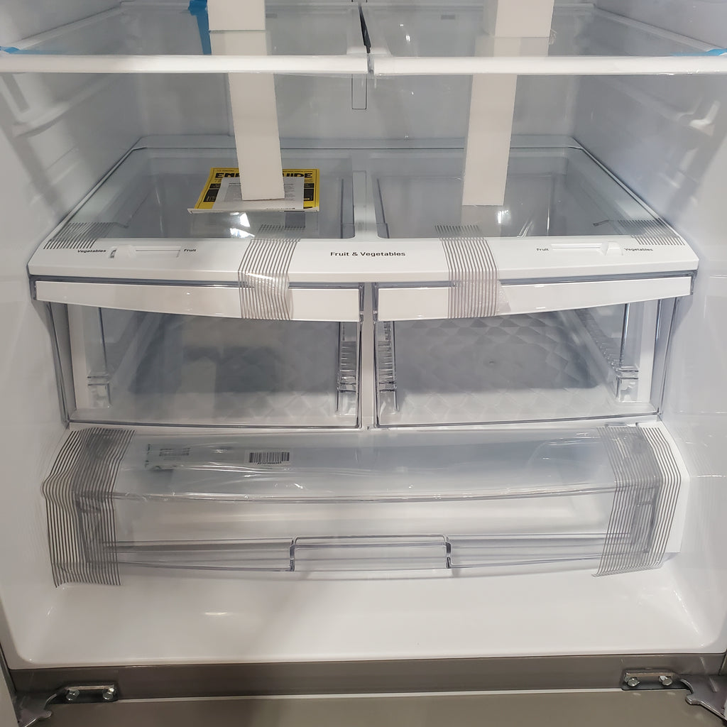 LG 22 cu. ft. 30" Wide French Door Refrigerator with Water Dispenser in Stainless Steel 3SD921 - LFDS22520S - Open Box