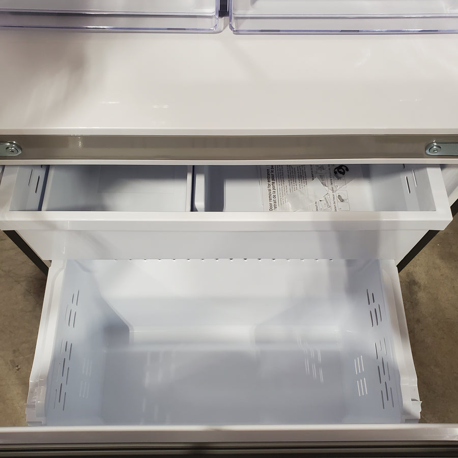 Samsung 18 cu. ft. 33" Wide 3-Door Smart Counter Depth Stainless Steel French Door Refrigerator 22132SD132 - RF18A5101SR - Scratch & Dent (Moderate)