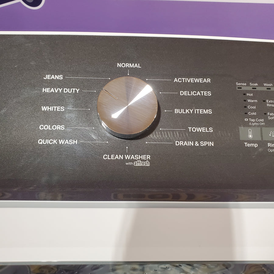 Whirlpool 4.6 Cu. Ft. Top Load Impeller Washer with Built-in Faucet WTW5020SW - Scratch & Dent (Moderate) and Whirlpool® 7.0 Cu. Ft. Electric Dryer with Moisture Sensor and Steam Refresh Cycle 16144 - WED6150PW - Open Box