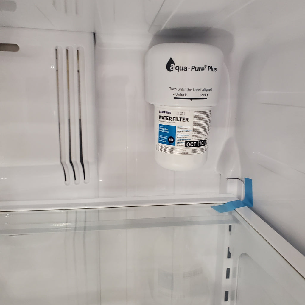 Pictures of Samsung Stainless Steel 23.9 cu ft Counter Depth French Door Refrigerator with Twin Cooling Plus and Cool Select Pantry RFG238AARS - Certified Refurbished - Neu Appliance Outlet - Discount Appliance Outlet in Austin, Tx