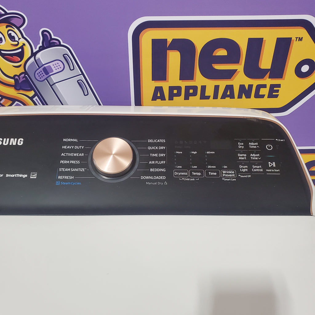 Pictures of Samsung Smart Electric 7.4 Cu. Ft. Dryer with Steam Sanitize in White 1CR04033 - DVE55CG7500E - Certified Refurbished - Neu Appliance Outlet - Discount Appliance Outlet in Austin, Tx