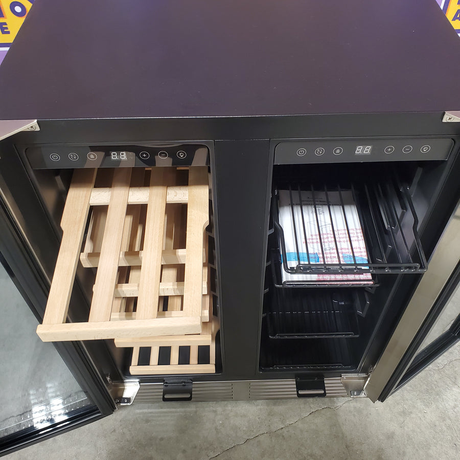 BODEGA Cooler 24" Wine and Beverage Cooler Dual Zone 19 Bottles and 57 Cans JC-115DR - Scratch & Dent (Minor)
