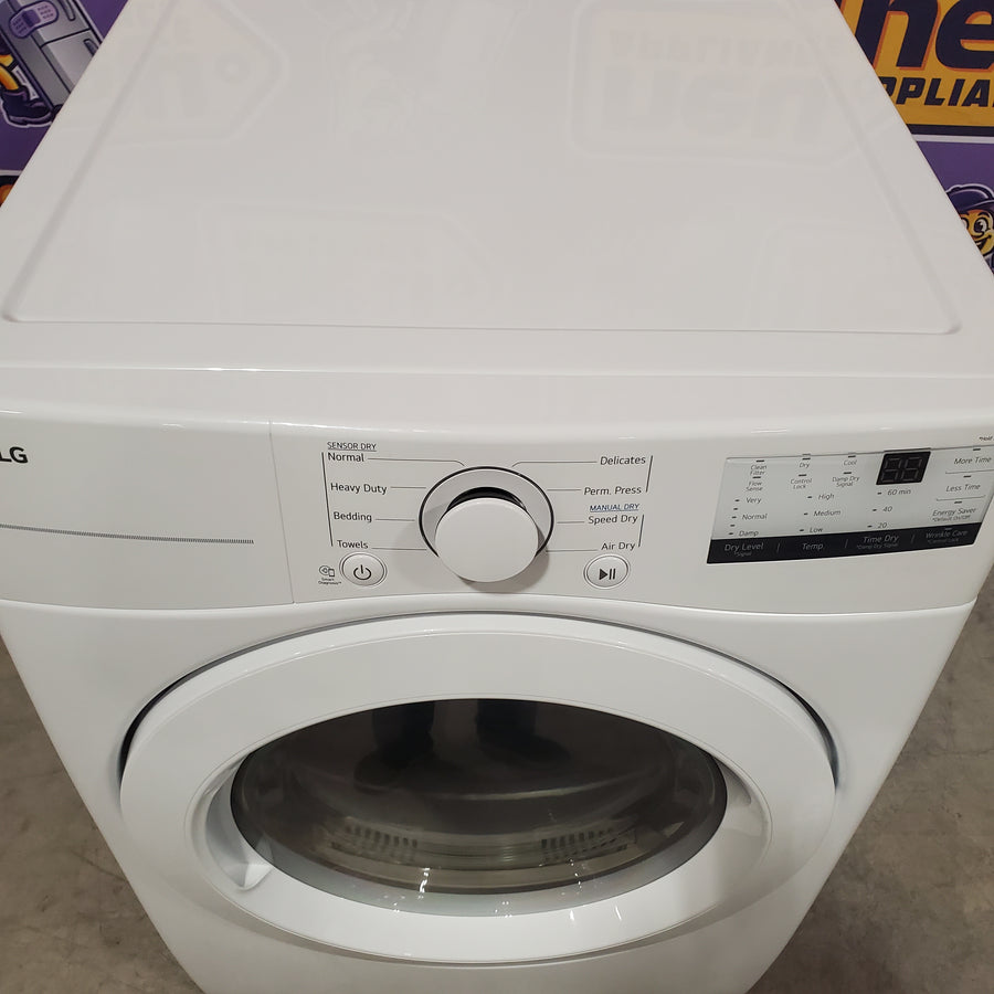 LG 7.4 cu. ft. ENERGY STAR Electric Vented Dryer with Sensor Dry and SmartThinQ Technology 6SD73 - DLE3400W - Scratch & Dent (Minor)