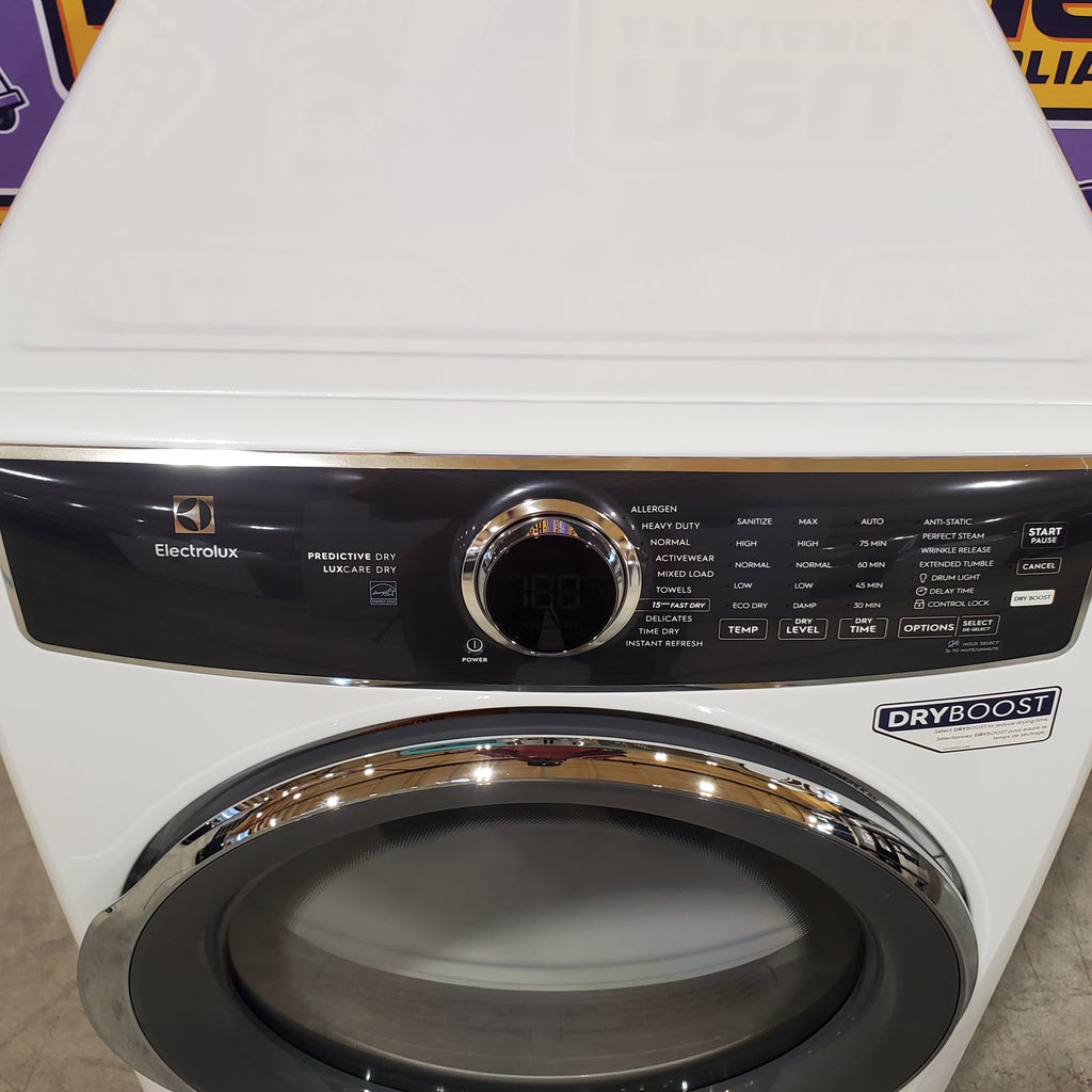 Pictures of Electrolux 4.5 Cu. Ft. Front Load Perfect Steam™ Washer with LuxCare® Plus Wash and SmartBoost® ELFW7626BW - Scratch & Dent (Minor) Electrolux 8.0 Cu. Ft. 500 Series Electric Dryer ELFE7537AW - Scratch & Dent (Minor) - Neu Appliance Outlet - Discount Appliance Outlet in Austin, Tx