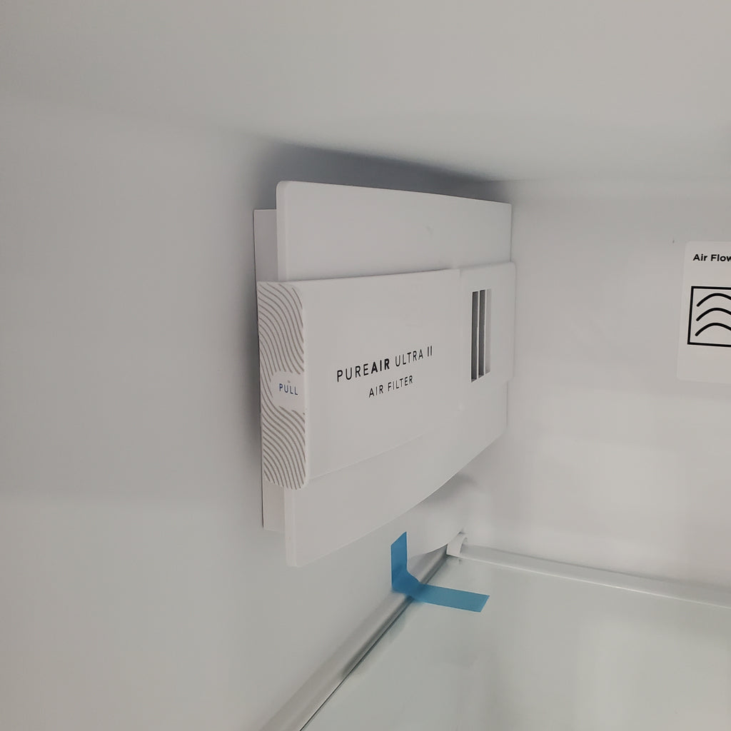 Pictures of 36 1/8" Wide White Frigidaire 25.6 cu. ft. Side by Side Refrigerator with Exterior Ice and Water Dispenser - Scratch and Dent - Minor - Neu Appliance Outlet - Discount Appliance Outlet in Austin, Tx