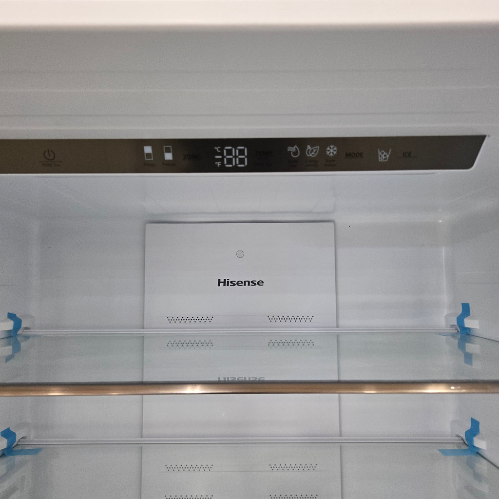 Pictures of 33" Wide Counter Depth Hisense ENERGY STAR 17.2-cu ft Bottom-Freezer Refrigerator with Ice Maker in Fingerprint Resistant Stainless Steel - Open Box - Neu Appliance Outlet - Discount Appliance Outlet in Austin, Tx