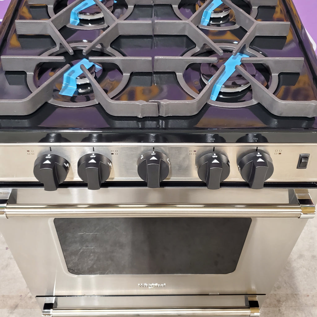 Pictures of Whirlpool 24-inch Freestanding Gas Range with Sealed Burners in Stainless Steel WFG500M4HS - Scratch & Dent (Minor) - Neu Appliance Outlet - Discount Appliance Outlet in Austin, Tx