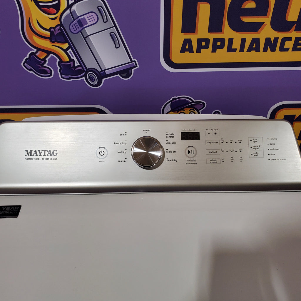 Pictures of Maytag 7.4 cu. ft. Large Capacity Electric Dryer with Rapid Dry Cycle and IntelliDry® Sensor MEDB765FW - Certified Refurbished - Neu Appliance Outlet - Discount Appliance Outlet in Austin, Tx