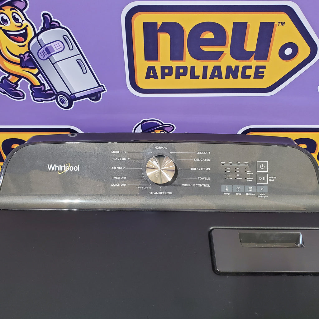 Pictures of Whirlpool Volcano Black Electric 7.0 Cu. Ft. Dryer with Steam Refresh Cycle and Moisture Sensor 3SD706 - WED6150PB - Open Box - Neu Appliance Outlet - Discount Appliance Outlet in Austin, Tx