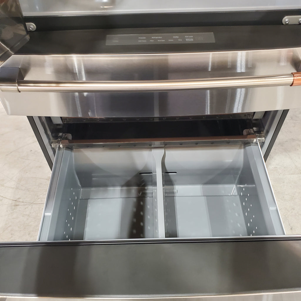 Pictures of Cafe Standard-Depth 28.7-cu ft 4 -Door Smart Compatible French Door Refrigerator with Ice Maker with Water Dispenser - Neu Appliance Outlet - Discount Appliance Outlet in Austin, Tx