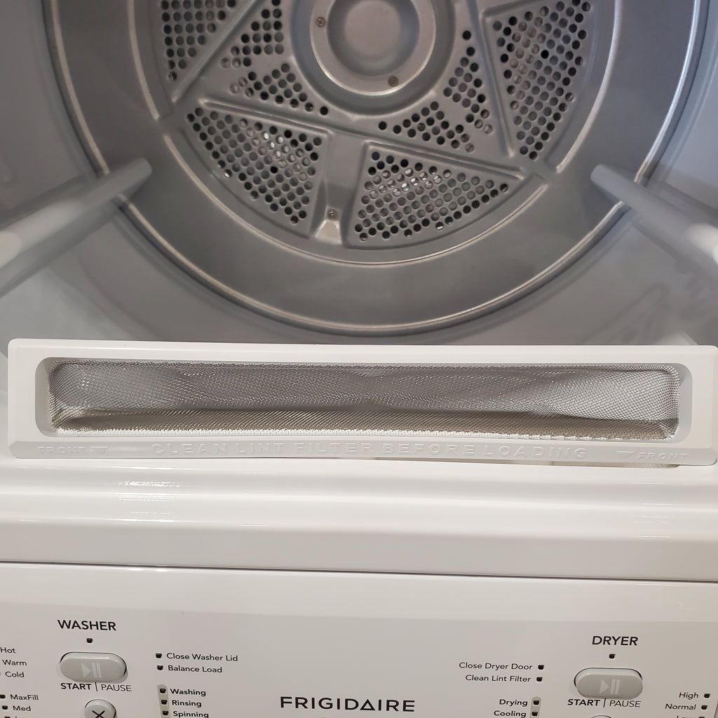 Pictures of Frigidaire Electric Washer/Dryer Laundry Center - 3.9 Cu. Ft Washer and 5.5 Cu. Ft. Dryer FLCE7522AW - Open Box - Neu Appliance Outlet - Discount Appliance Outlet in Austin, Tx