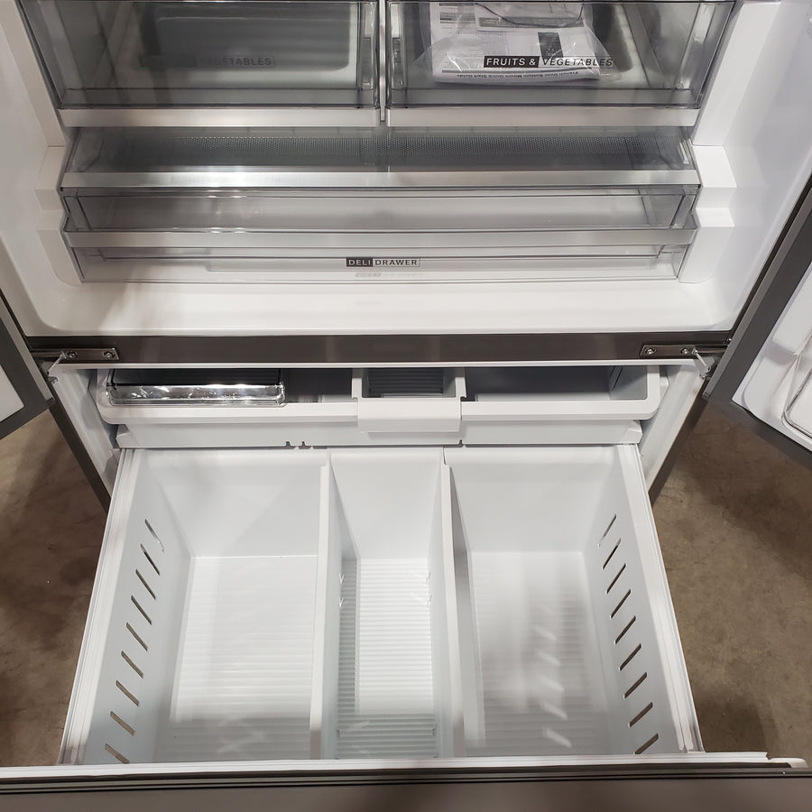 Whirlpool French Door 31 Cu. Ft. Refrigerator with Total Coverage Cooling in Fingerprint Resistant Stainless Steel WRFF3136SZ - Scratch & Dent (Major)