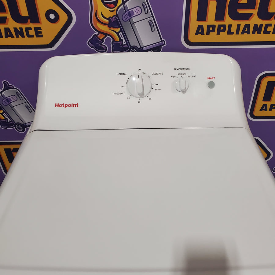 Hotpoint® 4.0 cu. ft. Capacity Washer with Cold Plus and Water Level Control HTW265ASWWW - Scratch & Dent (Minor) and Hotpoint® 6.2 cu. ft. vented Electric Dryer with Auto Dry 16140 - HTX26EASWWW - Scratch & Dent (Minor)