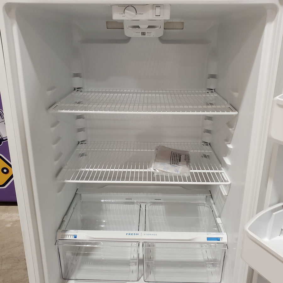 Frigidaire 30" Wide Garage Ready Top Freezer 18 Cu. Ft. Refrigerator with EvenTemp Cooling System and Spacious Interior Storage in White 22132SD137 - FFTR1814WW - Scratch & Dent (Major)