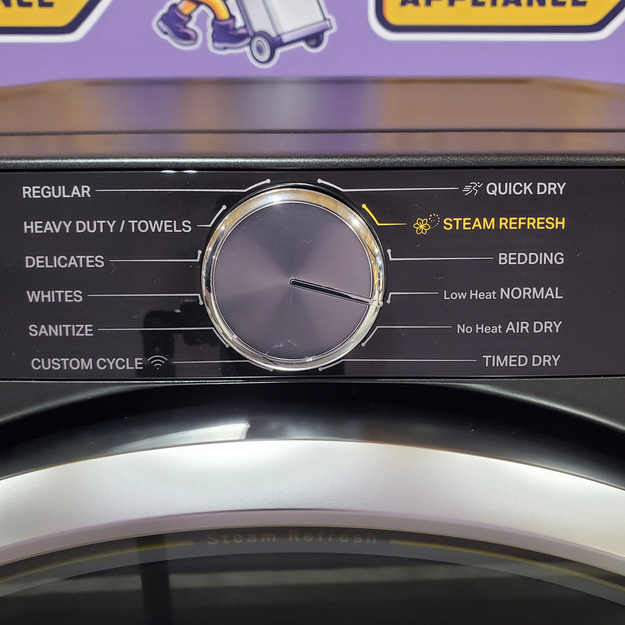 Whirlpool 7.4-cu ft Stackable Vented Gas Dryer with Steam Cycle in Volcano Black 31134SD185 - WGD6720RU - Open Box