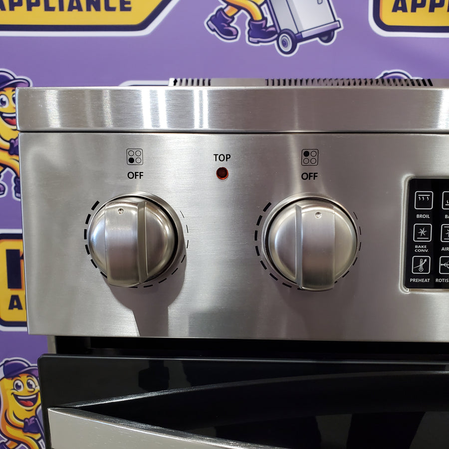 Lanbo 24 in. 4 Burner Elements Freestanding Electric Range in Stainless Steel with Air Fry, Rotisserie and True Convection 251315SD1156 - LBERT24RCSAA - Scratch & Dent (Minor)