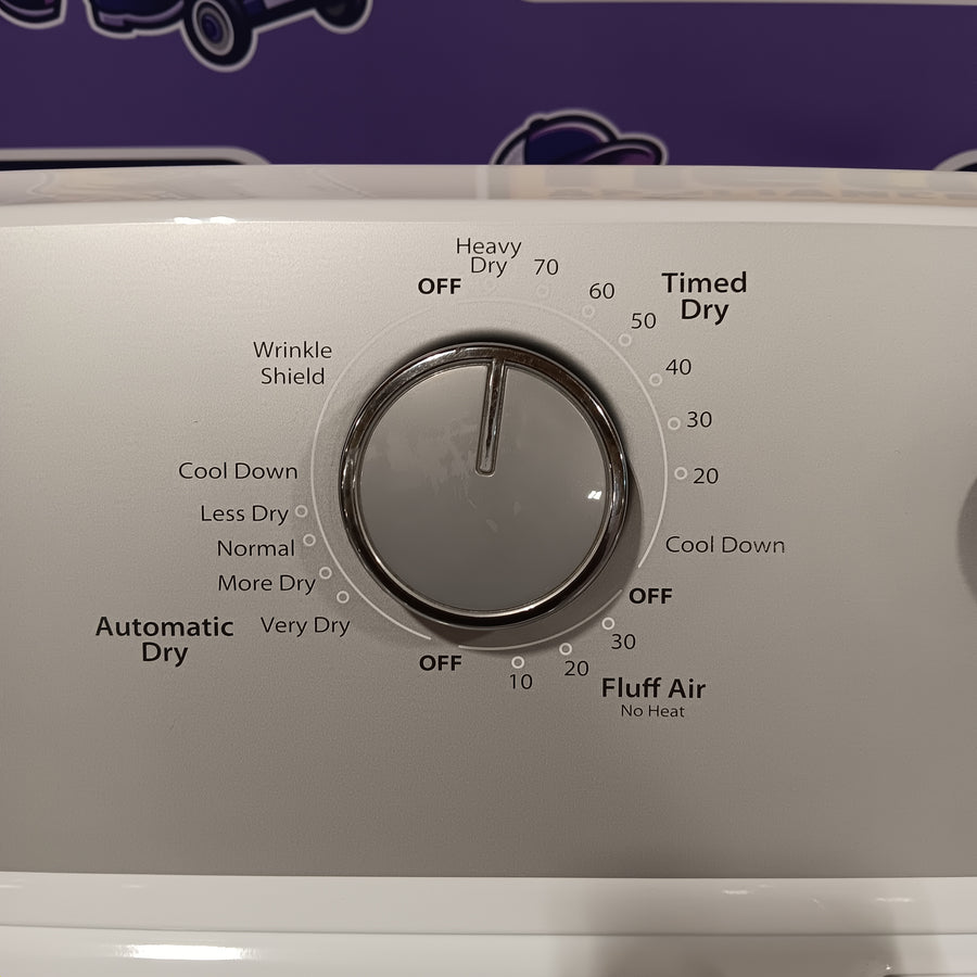 Whirlpool 3.5 cu. ft. High Efficiency Top Load Washing Machine with Deep Water Wash WTW4816FW - Scratch & Dent (Minor) and Whirlpool White Electric 7.0 Cu. Ft. Dryer with Auto Dry 16217 - WED4950HW - Scratch & Dent (Moderate)