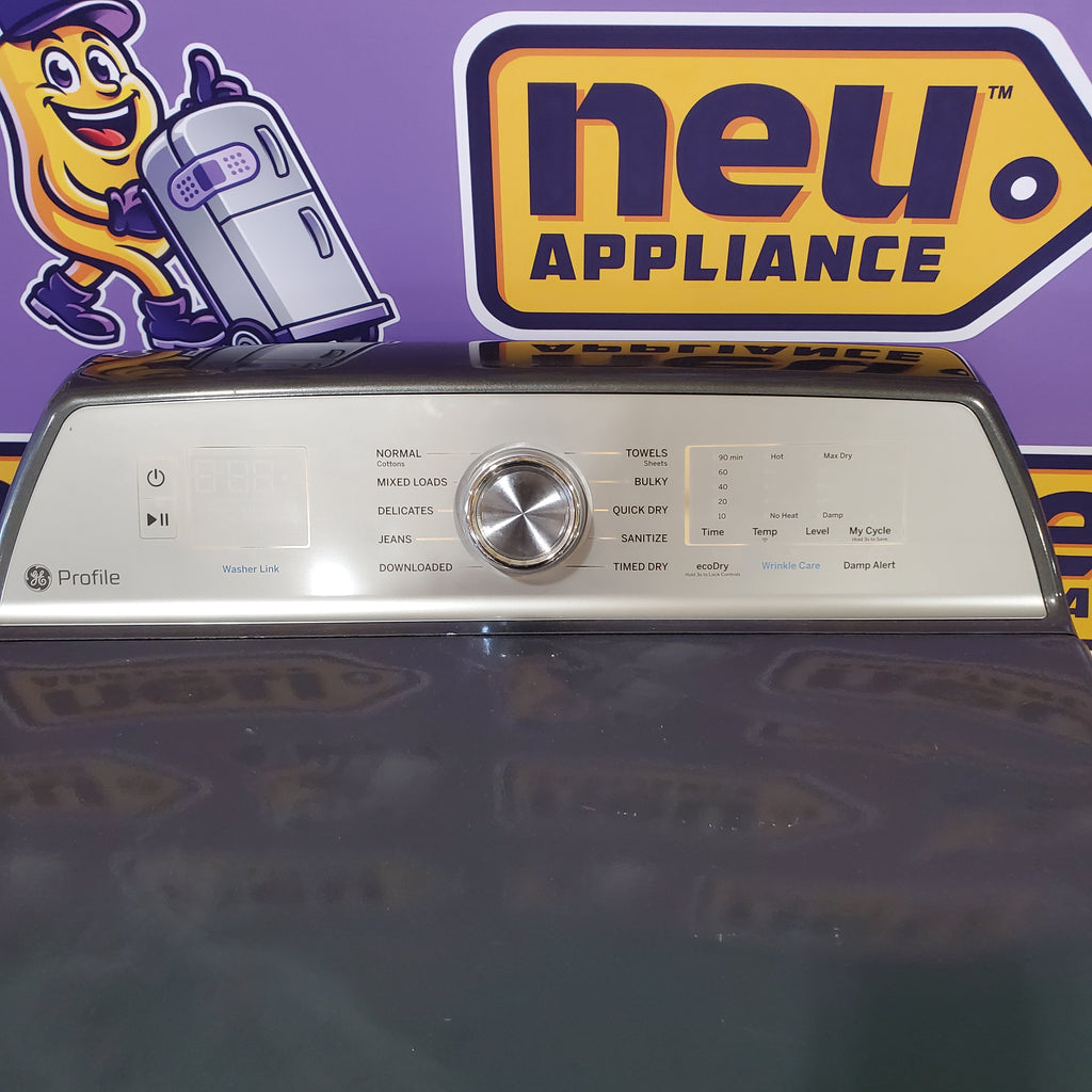 Pictures of Diamond Gray ENERGY STAR GE Profile 7.4 cu . ft. Electric Dryer with 120 ft. Venting - Certified Refurbished - Neu Appliance Outlet - Discount Appliance Outlet in Austin, Tx