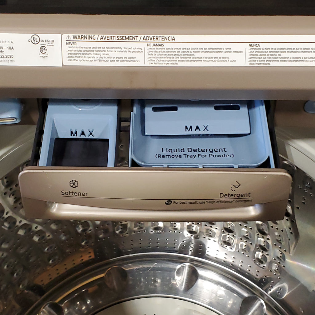 Pictures of Samsung 5.0 cu. ft. High Efficiency Top Load Washer with Active WaterJet in Champagne WA50T5300AC - Certified Refurbished - Neu Appliance Outlet - Discount Appliance Outlet in Austin, Tx