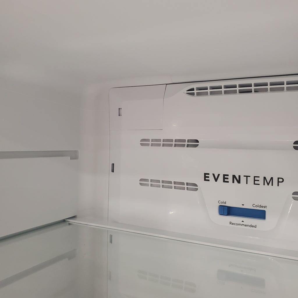 Pictures of Frigidaire 30" Wide Garage Ready Top Freezer 18 Cu. Ft. Refrigerator with EvenTemp Cooling System and Spacious Interior Storage in White - 3SD272 - FFTR1814WWE - Scratch & Dent (Moderate) - Neu Appliance Outlet - Discount Appliance Outlet in Austin, Tx