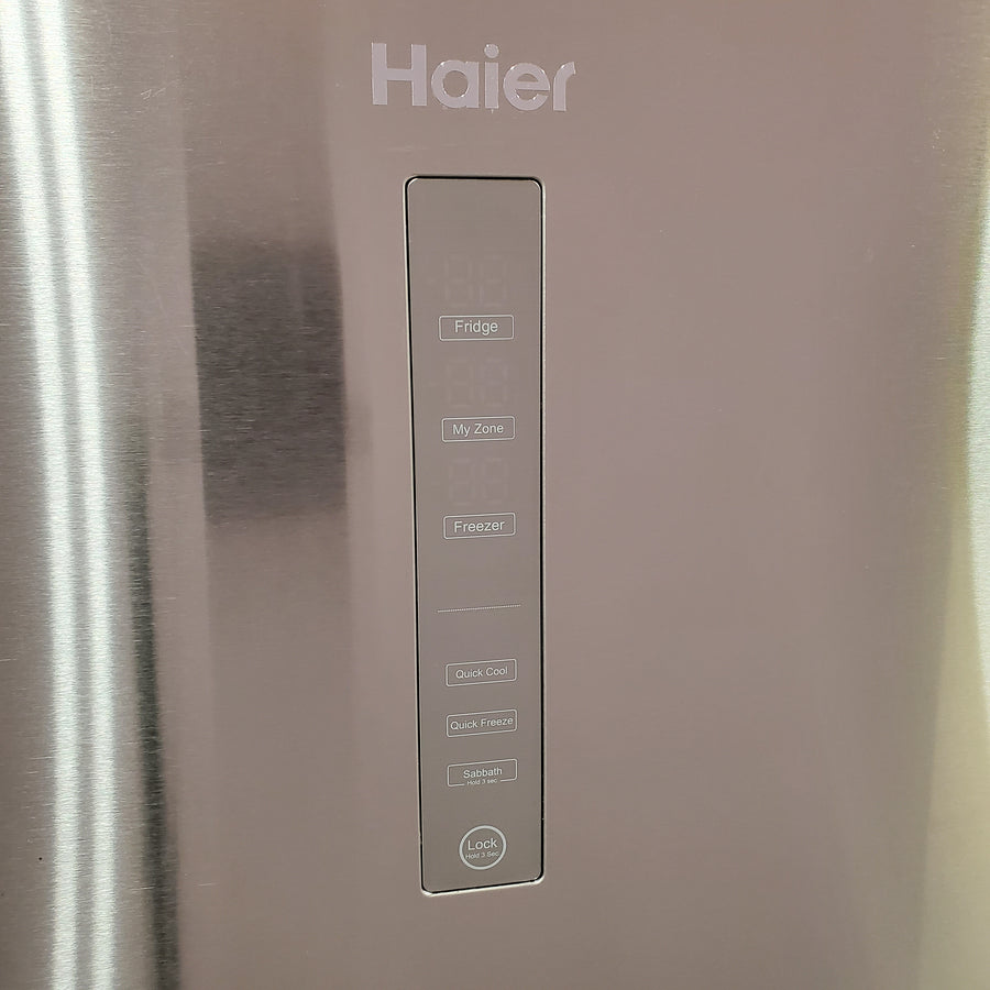 Haier ENERGY STAR® 15 Cu. Ft. Bottom Freezer Refrigerator in Stainless Steel HRB15N3BGS - Scratch & Dent (Moderate)