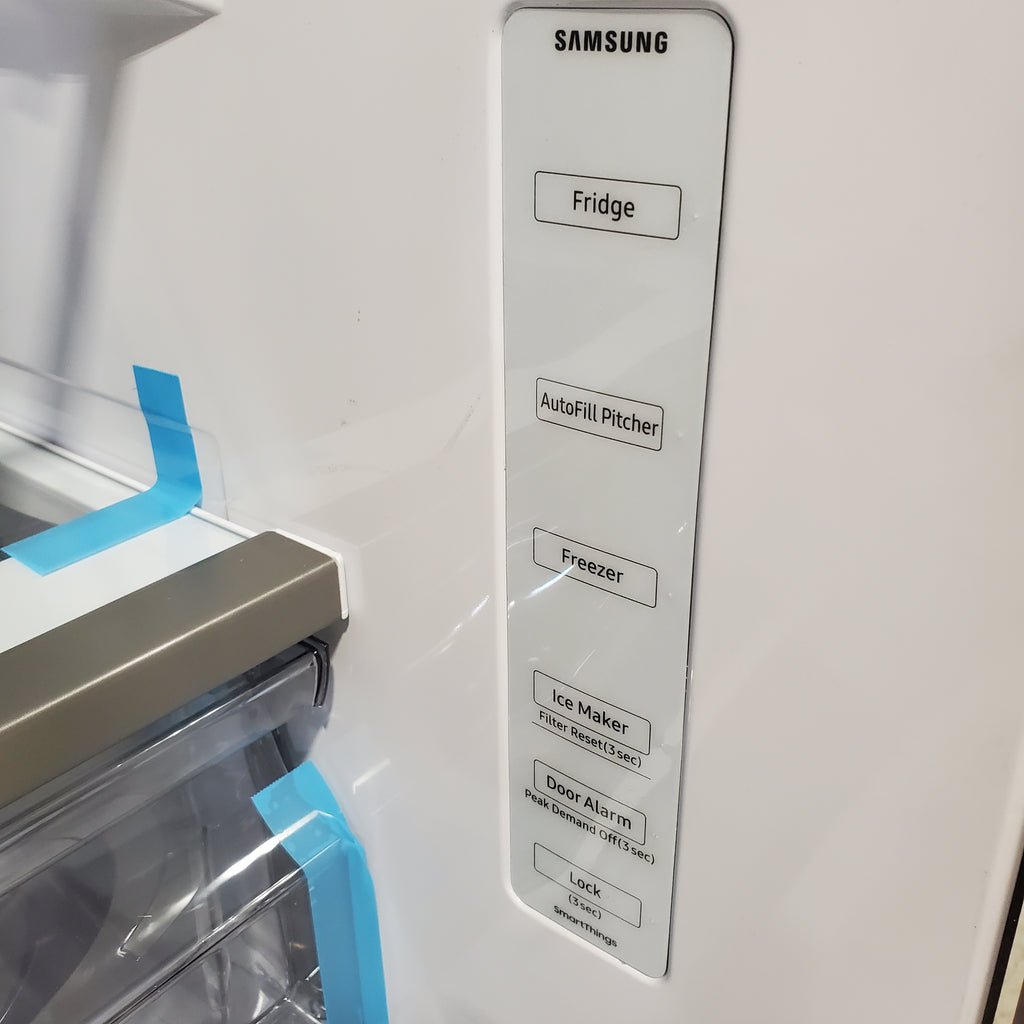 Pictures of Samsung 32 cu. ft. Mega Capacity 3-Door French Door Refrigerator with Dual Auto Ice Maker in Stainless Steel RF32CG5300SR - Scratch and Dent (Minor) - Neu Appliance Outlet - Discount Appliance Outlet in Austin, Tx