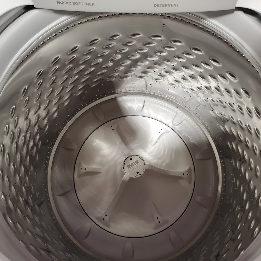 Whirlpool 4.2-4.3 Cu. Ft. Top Load Washer with 2-in-1 Removable Agitator and Soft Close Glass Lid WTW4307SW - Open Box and Whirlpool 7.0 cu. ft. Electric Dryer with Adaptive Dry and Wrinkle Shield™ Option 16121 - WED4307SW - Scratch & Dent (Minor)