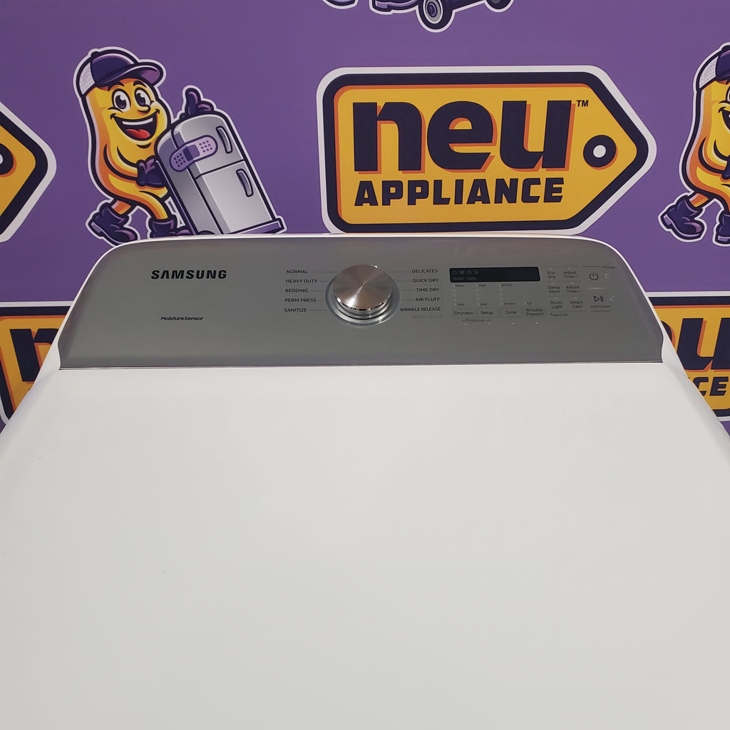 Pictures of Samsung 7.4-cu ft Electric Dryer with Wrinkle Prevent Option (White) - Scratch and Dent (Minor) - Neu Appliance Outlet - Discount Appliance Outlet in Austin, Tx
