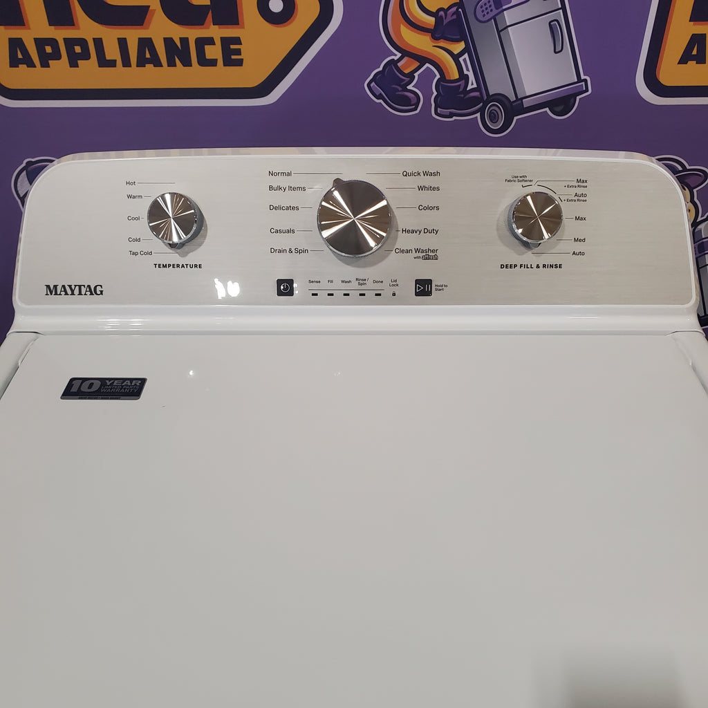 Pictures of Maytag 4.5 cu. ft. Top Load Washer with Power Agitator MVW4505MW and 7.0 cu. ft. Electric Dryer with Reversible Door MED4500MW - Neu Appliance Outlet - Discount Appliance Outlet in Austin, Tx