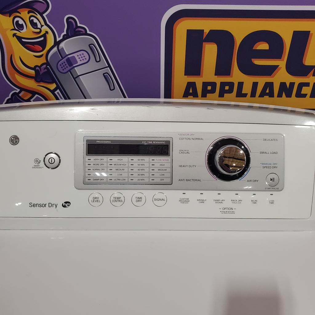 Pictures of LG 7.3 cu. ft. Ultra Large High Efficiency Electric Dryer w/ Sensor Dry Technology in White 1CR04126 - DLE4970W - Certified Refurbished - Neu Appliance Outlet - Discount Appliance Outlet in Austin, Tx