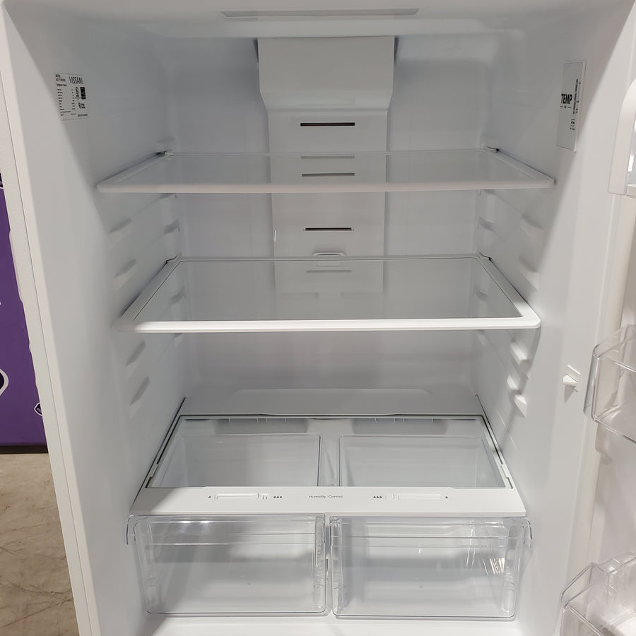 Vissani 18.1 cu. ft. Top Freezer Refrigerator with Adjustable Glass Shelving in White, Garage Ready 251310SD901 - MDTF18WHR5 - Scratch & Dent (Moderate)