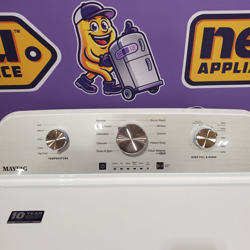 Pictures of Maytag Top Load 4.5 Cu. Ft. Washer with Deep Fill in White 1CR04045 - MVW4505MW - Certified Refurbished - Neu Appliance Outlet - Discount Appliance Outlet in Austin, Tx
